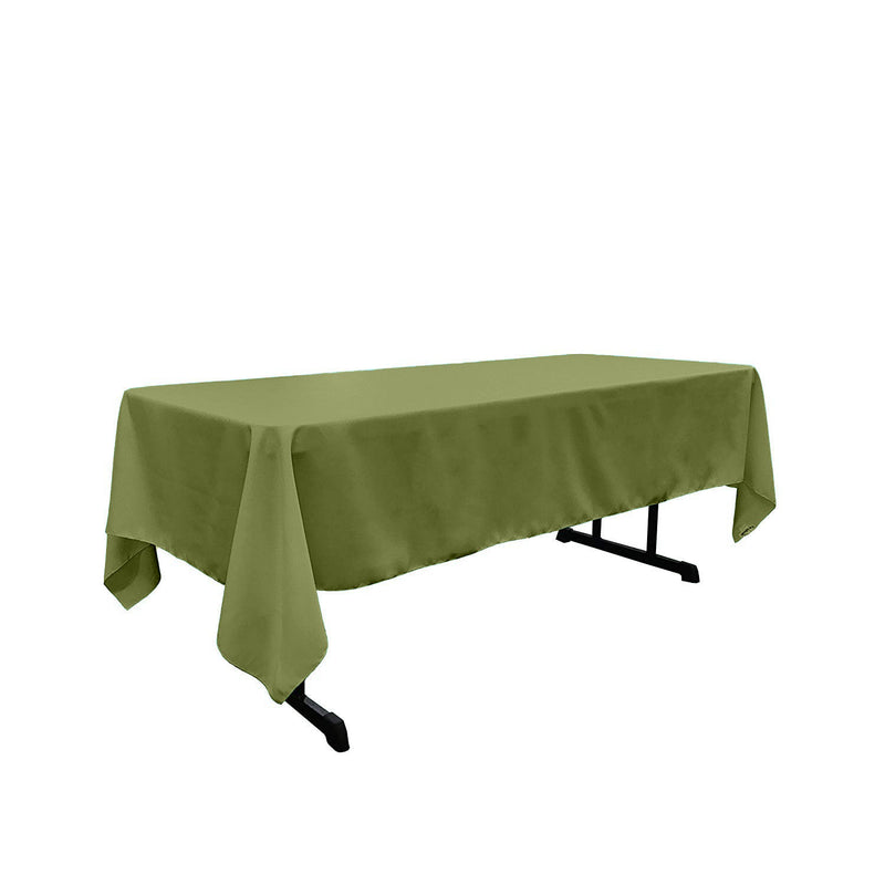 Dark Lime Rectangular Polyester Poplin Tablecloth