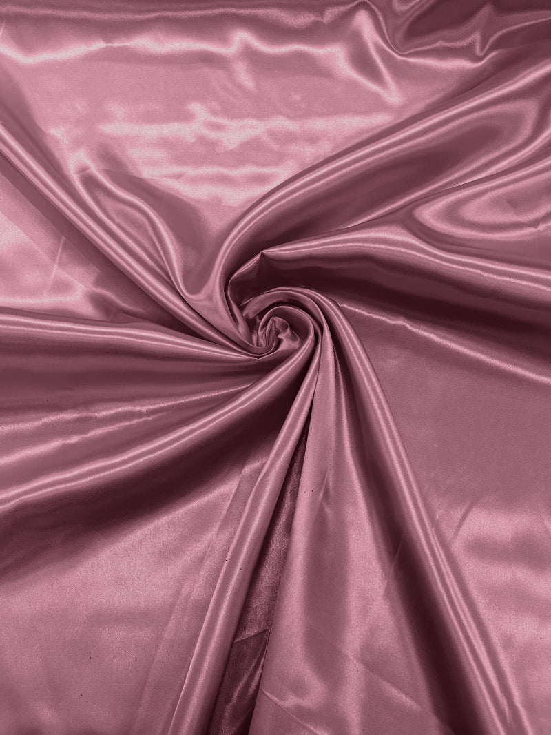 Dark Mauve - Shiny Charmeuse Satin Fabric for Wedding Dress/Crafts Costumes/58” Wide /Silky Satin