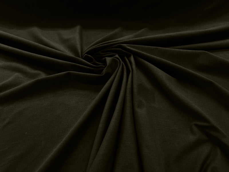 Dark Olive Green Cotton Jersey Spandex Knit Blend 95% Cotton 5 percent Spandex/58" Wide/Costume