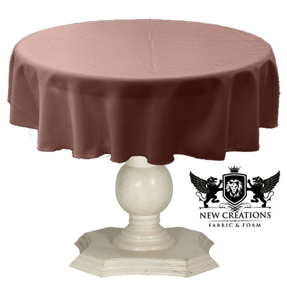 Tablecloth Solid Dull Bridal Satin Overlay for Small Coffee Table Seamless. Dark Rose