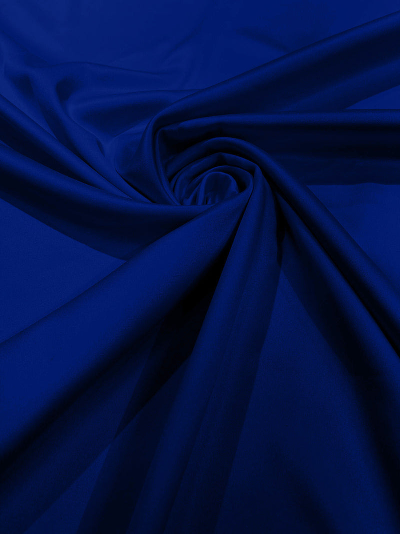Dark Royal Solid Matte Stretch L'Amour Satin Fabric 95% Polyester 5% Spandex/58" Wide/ By The Yard