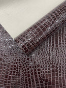 Shiny Alligator 3D Embossed Vinyl Fabric, 54" Wide Upholstery Crafting Accessories Applications