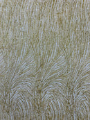 Fashion Glitter Design On A Mesh Lace Fabric/Prom.