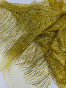 Fashion Glitter Design On A Mesh Lace Fabric/Prom.