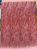 Fashion Glitter Design On A Mesh Lace Fabric/Prom.