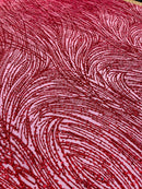 Fashion Glitter Design On A Mesh Lace Fabric/Prom.