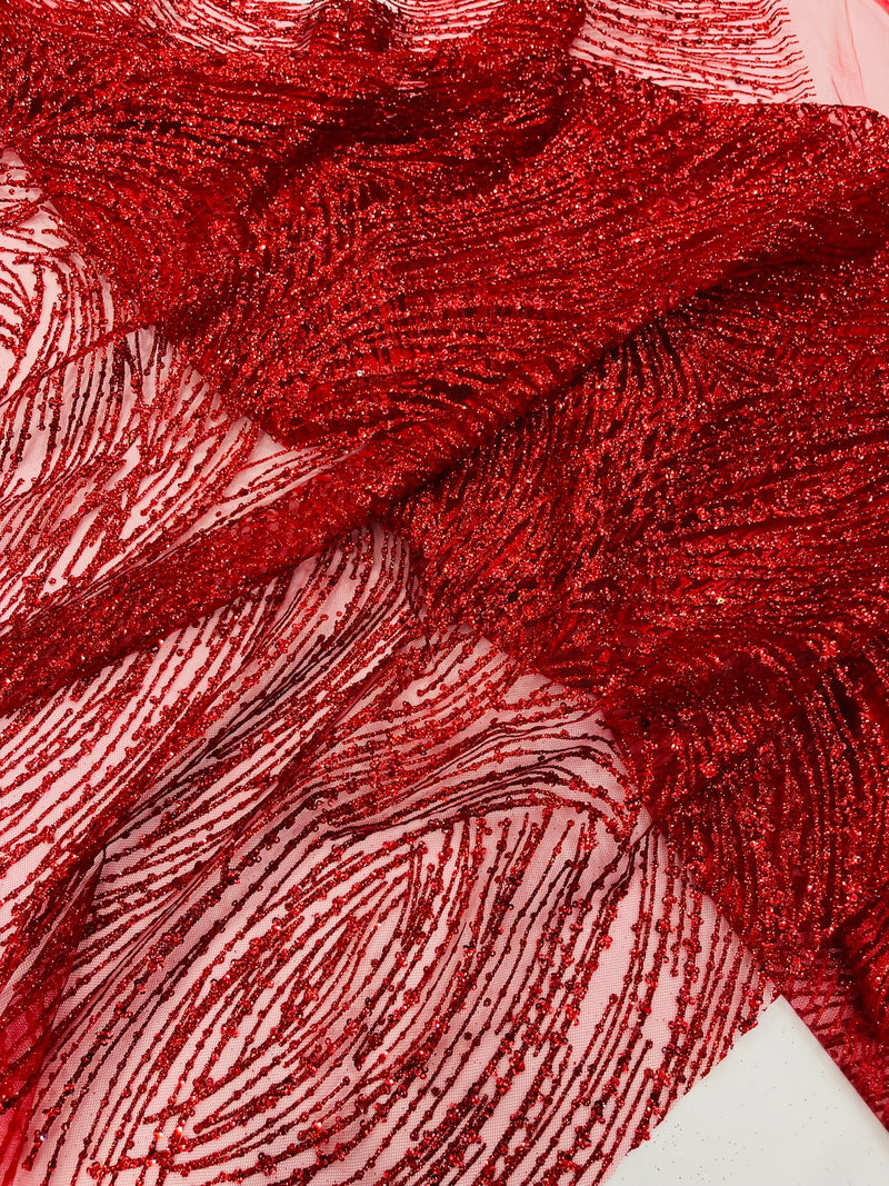 Fashion Glitter Design On A Mesh Lace Fabric/Prom.