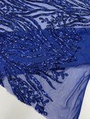 Vine/Root Sequin 4 Way Stretch Mesh Fabric, by The Yard.