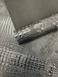 Florida Gator 3D Embossed Vinyl Fabric  / 2 Tone Crocodile Vinyl Leather 54" Wide