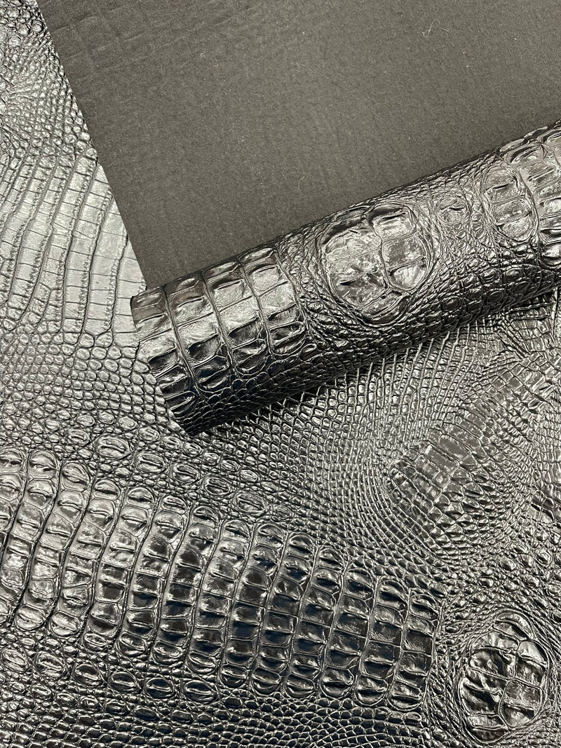 Florida Gator 3D Embossed Vinyl Fabric  / 2 Tone Crocodile Vinyl Leather 54" Wide