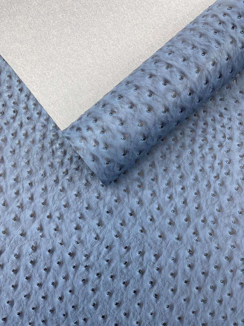 Classic Ostrich Upholstery Vinyl Fabric / Faux Leather Accessories Crafting Apparel Upholstery Vinyl Fabric 54" Wide.