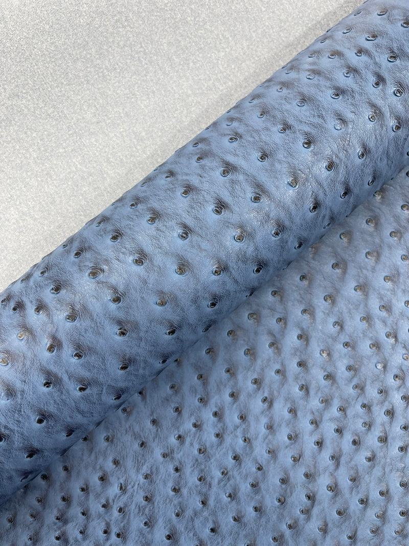 Classic Ostrich Upholstery Vinyl Fabric / Faux Leather Accessories Crafting Apparel Upholstery Vinyl Fabric 54" Wide.