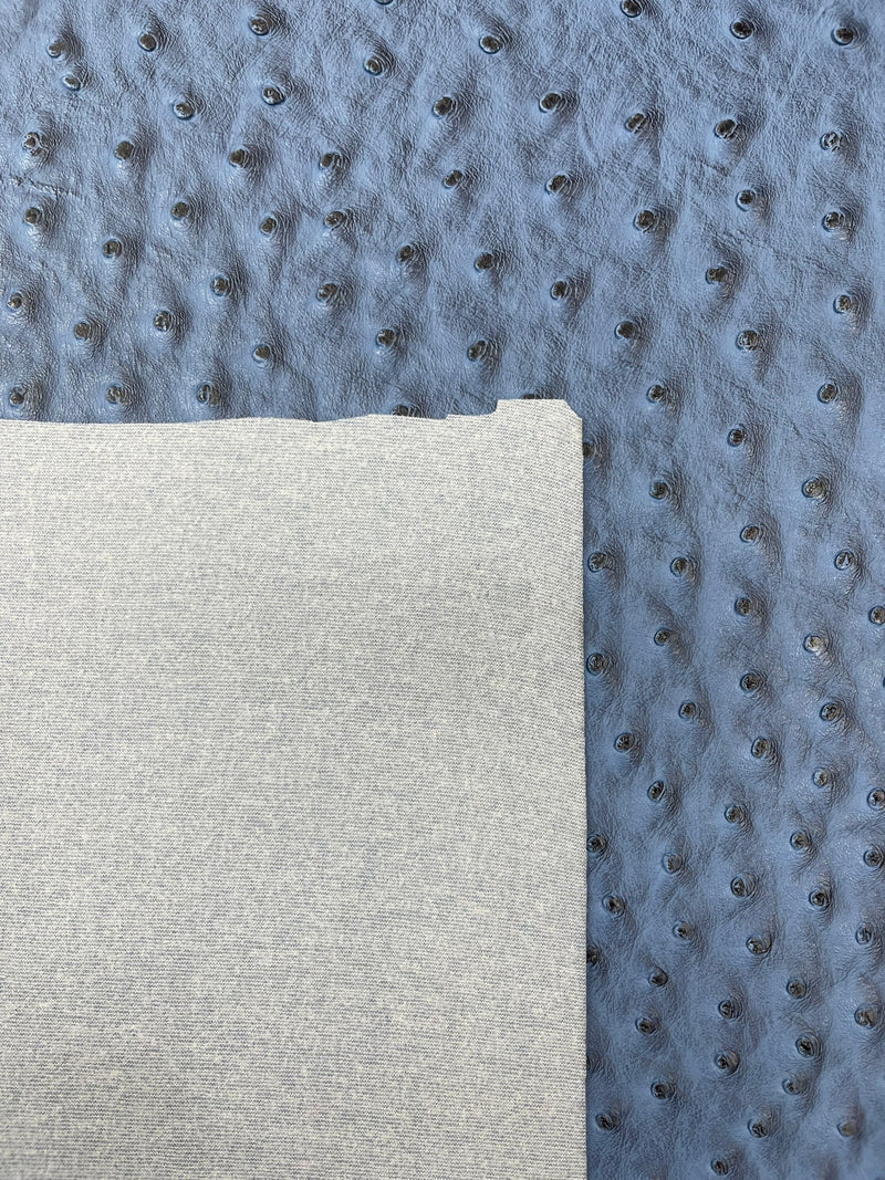 Classic Ostrich Upholstery Vinyl Fabric / Faux Leather Accessories Crafting Apparel Upholstery Vinyl Fabric 54" Wide.