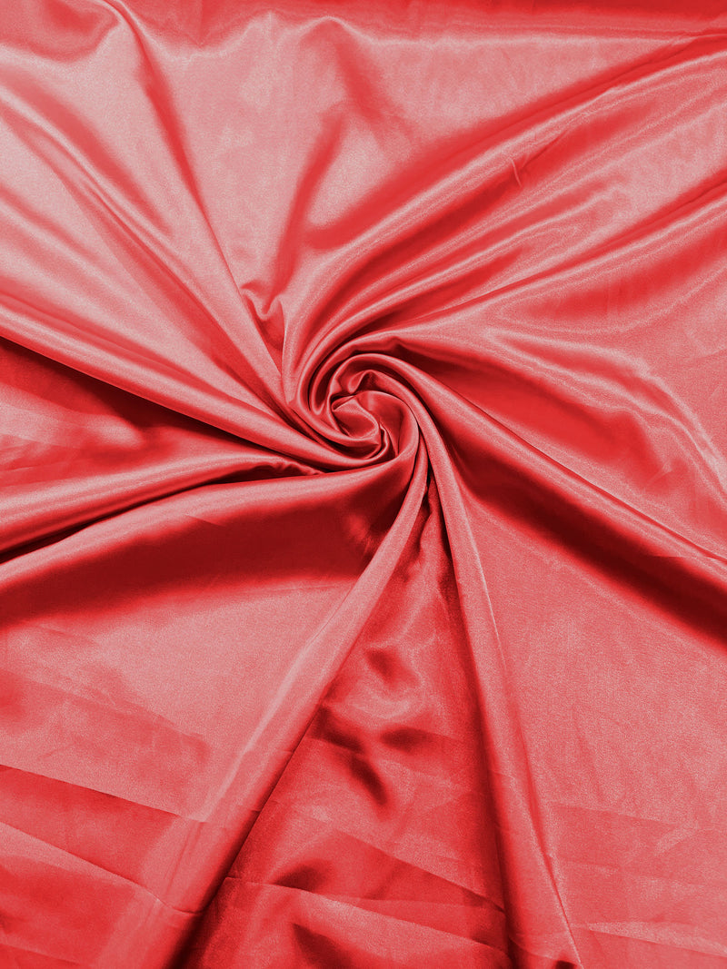 Dolce Pink Stretch Charmeuse Satin Fabric 58" Wide/Light Weight Silky Satin/Sold By The Yard