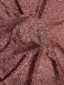 Sequin Eyelash Fringe Design Fabric, (By The Yard)