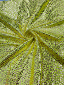 FOIL LEOPARD PRINT ON A STRETCH SPANDEX FABRIC (by the yard)