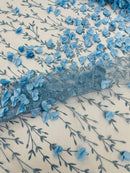 Satin 3D floral glitter sequin fabric/prom/wedding lace/costume/apparel.