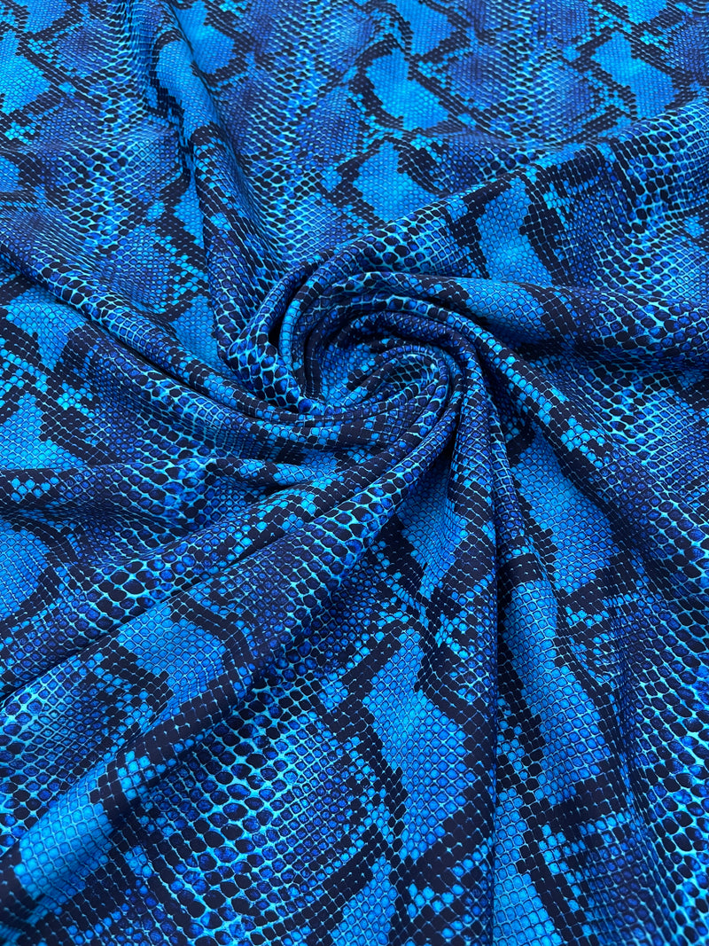 PYTHON SNAKE DIGITAL PRINT ON A SPANDEX FABRIC (By The Yard)