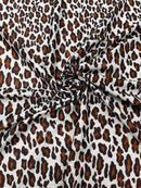 LEOPARD PRINT WITH FOIL STRETCH SPANDEX FABRIC (by the yard)