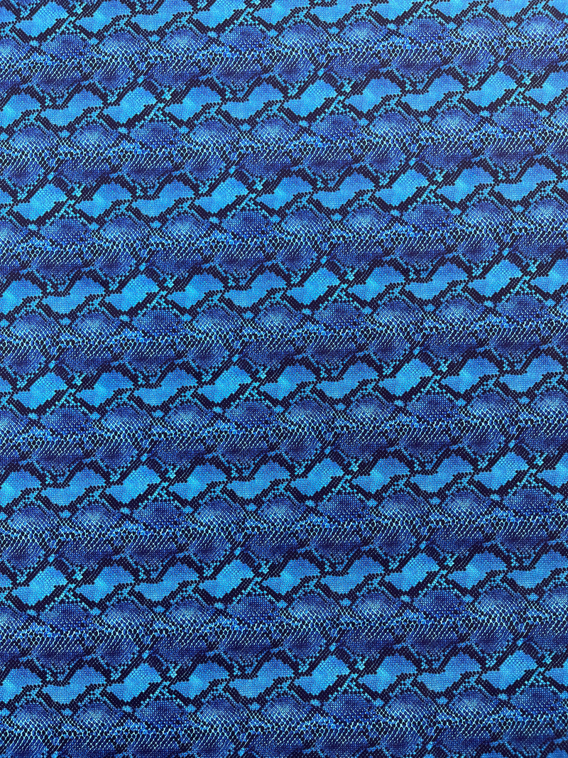 PYTHON SNAKE DIGITAL PRINT ON A SPANDEX FABRIC (By The Yard)