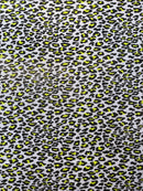 LEOPARD PRINT WITH FOIL STRETCH SPANDEX FABRIC (by the yard)