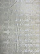 METALLIC BIG CROSS JACQUARD SATIN FABRIC (by the yard)