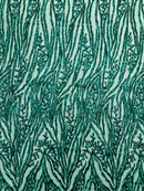 Vine/Root Sequin 4 Way Stretch Mesh Fabric, by The Yard.