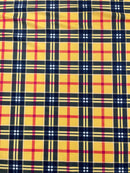 PLAID CHECKERED SPANDEX (By The Yard)
