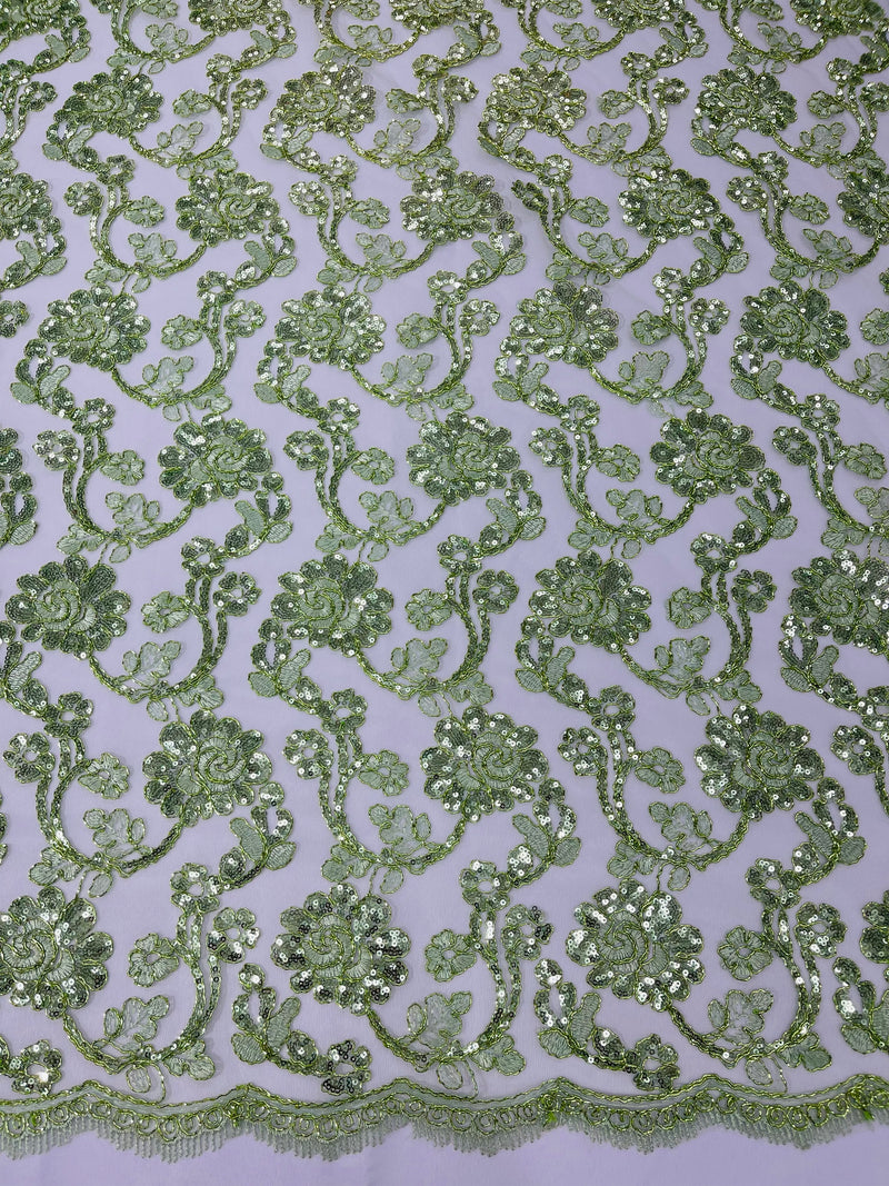 PAMELA FLORAL EMBRIDERY LACE (By The Yard)