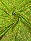 FOIL FLAME SPANDEX FABRIC (by the yard)