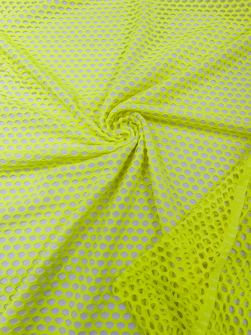 Big Hole Fish Net Diamond Mesh On Stretch Spandex Fabric.