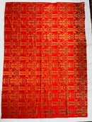 METALLIC BIG CROSS JACQUARD SATIN FABRIC (by the yard)