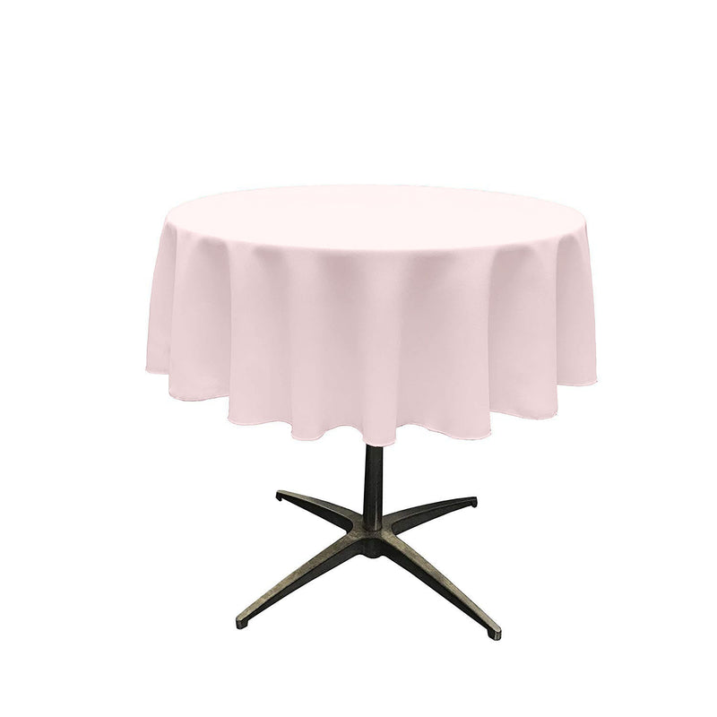 Feather Pink Round Polyester Poplin Seamless Tablecloth - Wedding Decoration Tablecloth