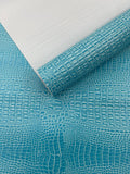 Crocodile Marine Vinyl 2 tone Upholstery, Crocodile Skin Texture Faux Leather PVC Vinyl, 54" Wide.