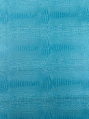 Crocodile Marine Vinyl 2 tone Upholstery, Crocodile Skin Texture Faux Leather PVC Vinyl, 54" Wide.