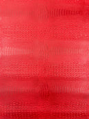 Crocodile Marine Vinyl 2 tone Upholstery, Crocodile Skin Texture Faux Leather PVC Vinyl, 54" Wide.
