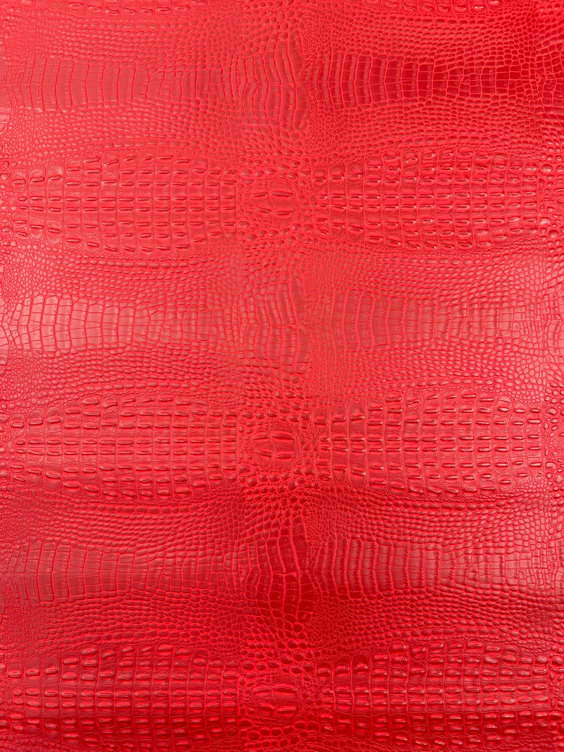 Crocodile Marine Vinyl 2 tone Upholstery, Crocodile Skin Texture Faux Leather PVC Vinyl, 54" Wide.