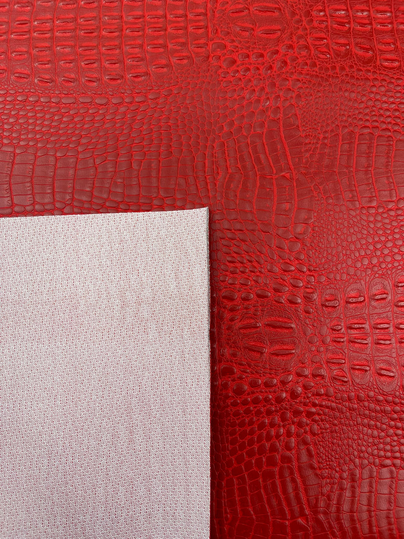 Crocodile Marine Vinyl 2 tone Upholstery, Crocodile Skin Texture Faux Leather PVC Vinyl, 54" Wide.