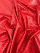 Crocodile Marine Vinyl 2 tone Upholstery, Crocodile Skin Texture Faux Leather PVC Vinyl, 54" Wide.