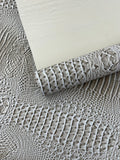 Florida Gator 3D Embossed Vinyl Fabric  / 2 Tone Crocodile Vinyl Leather 54" Wide