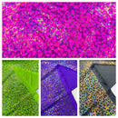 Leopard oil spill metallic print on a stretch nylon spandex tricot/milliskin -sold by the yard.