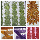 VEGAS BEADED FEATHER DESIGN ON MESH FABRIC (BY PANEL)