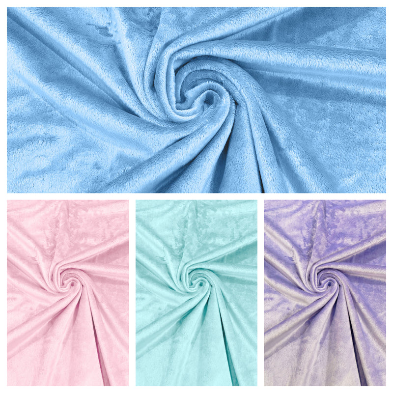 SOLID MINKY SMOOTH FABRIC (by the yard)