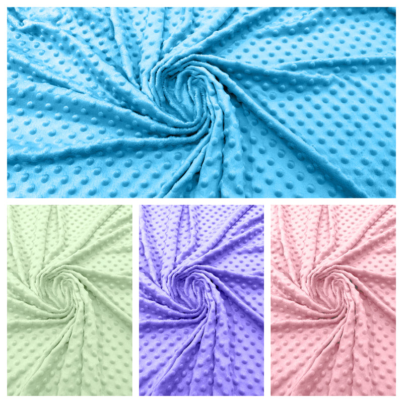 MINKY DIMPLE DOT FABRIC (by the yard)