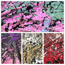 CAMO REVERSIBLE SEQUIN STRETCH VELVET FABRIC (By The Yard)