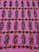 JEWEL SEQUIN STRETCH MESH  FABRIC (By The Yard)