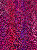 FOIL LEOPARD PRINT ON A STRETCH SPANDEX FABRIC (by the yard)