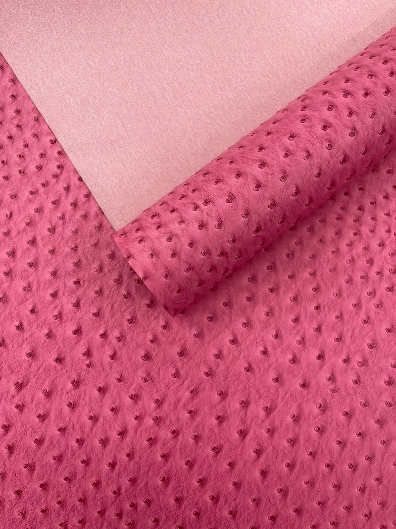 Classic Ostrich Upholstery Vinyl Fabric / Faux Leather Accessories Crafting Apparel Upholstery Vinyl Fabric 54" Wide.