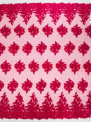 CORDED LACE 3D FLORAL (by the yard)