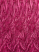 Vine/Root Sequin 4 Way Stretch Mesh Fabric, by The Yard.